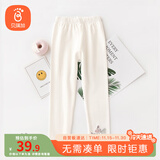 贝瑞加（Babyprints）女童打底裤儿童裤子女宝宝弹力长裤女孩春秋底裤木耳边 白110