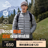伯希和（Pelliot）轻薄排骨羽绒服男冬季800蓬鹅绒保暖外套女冲锋衣内胆11340821灰S