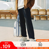 安踏加绒保暖运动裤男士卫裤冬季针织户外跑步长裤休闲裤束脚收口