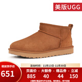 UGG美版雪地靴休闲经典迷你短靴舒适短筒靴 1116109 1116109女款-栗色 37