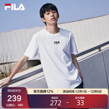 FILA斐乐官方短袖T恤男2025年夏季时尚纯棉圆领透气男士运动t恤针织衫