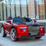 爱童仿劳斯莱斯儿童电动车四轮四驱汽车男女孩遥控可坐人玩具童车礼物 至尊烤漆红四驱+遥控自驾+12V大电瓶皮座