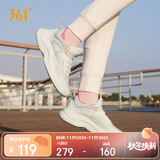 361°运动鞋女秋冬网布健身轻便休闲厚底缓震通勤跑步鞋子682232210-1