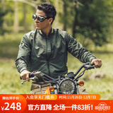 AKSERIES新复古回潮拼色短版夹克修身外套飞行员夹克男AK男装1904211 军灰 S