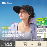 蕉下（beneunder）防晒帽子女黑胶空顶帽遮阳帽防紫外线遮脸太阳帽BM569黑