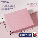 yottoy平衡垫健腹轮跪垫加厚健身瑜伽平板支撑腹肌轮垫子哑铃卧推健身垫 加大加厚【50*40*6cm】樱花粉