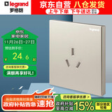 罗格朗（LEGRAND）开关插座面板 仕典米兰金无边框大面板16A三孔浴霸空调插座