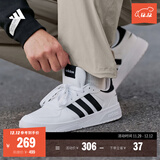 adidas COURTBEAT休闲舒适低帮篮球风板鞋男女阿迪达斯官方轻运动   白色/黑色   38