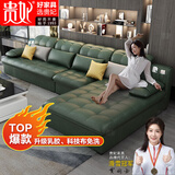 贵妃布艺沙发客厅套装茶几电视柜北欧现代简约家具大小户型组合沙发 【纳米科技布】其它颜色 3.22m 豪华版乳胶+弹簧:双单贵