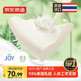 京东京造新梦享乳胶枕 93%天然乳胶 泰国进口成人护颈颈椎枕头 波浪枕低款