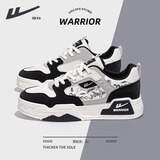 回力男鞋2025秋冬新款潮流复古加绒百搭休闲鞋子男学生运动板鞋男 白黑【水墨画】 41