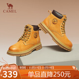 骆驼（CAMEL）【山泽】大黄靴男时尚马丁靴男休闲工装靴 L14W307636 土黄 40