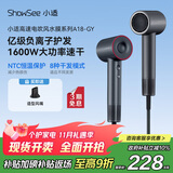 小适11万转高速电吹风机家用风筒高浓度负离子护发大风力速干降噪无刷电吹风送女友/家人礼物A18-GY 