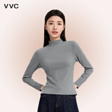 VVC打底衫女2025新款抗菌蛋白保暖内衣纯色春秋打底衣城市轻户外上衣 星河灰 L