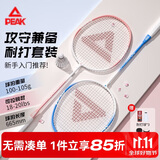 匹克 羽毛球拍对拍耐打成人学生套装训练比赛拍 FT-909 粉红/天使蓝