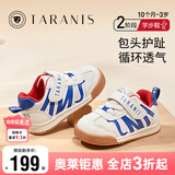 泰兰尼斯秋季童鞋女宝宝学步鞋软底机能鞋男童透气面包鞋白/蓝26码