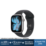 Apple/苹果 Watch S11 智能手表GPS+蜂窝款46毫米深空灰色铝金属表壳黑色运动型表带S/M MFDD4CH/B