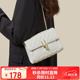 红蜻蜓包包女包牛皮金珠链单肩斜挎腋下包送女友老婆妈妈生日礼物