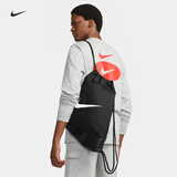 耐克训练健身包冬季实用轻便收纳拉链口袋拼接网眼NIKE DM3978 010黑/黑/(白) 均码