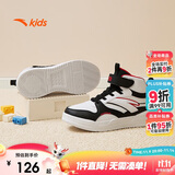 安踏（ANTA）儿童运动鞋男大童2024秋冬百搭小白鞋魔术贴高帮板鞋A12438002