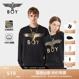 BOY LONDON【经典款】秋季情侣款上衣休闲百搭潮牌纯棉卫衣N03909 黑色 经典款 S
