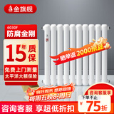 金旗舰暖气片家用钢制水暖壁挂式全屋暖气定制集中供暖自采暖立式散热器 防腐金刚60F-高600mm 6分口