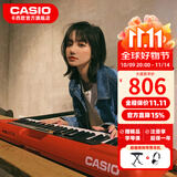 卡西欧（CASIO）电子琴成人CT-S系列便携式初学者家用61键教学培训演奏智能儿童 CT-S200红单机