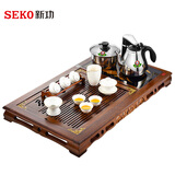 新功鸡翅木茶盘套装功夫茶具套装遥控上水茶盘自动上水烧水壶茶台 F64 配F98电热茶炉（无茶具）