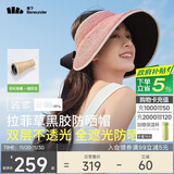 蕉下（beneunder）遮阳帽子草帽防晒帽女防紫外线太阳帽蛋卷黑胶防晒BM558浅粉