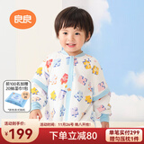 良良婴儿睡袋（新品）秋冬加厚款儿童睡袋新生儿分腿款四季通用防踢被 拼图蓝·厚夹棉-适合0-15℃ L（建议身高80-95cm）