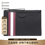 巴利（BALLY）男士PVC手拿包可装电脑男包礼物男 BOLLIS LARGE OF 36 6224351 黑色红白条纹