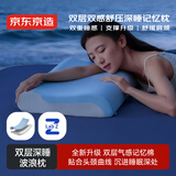 京东京造 X2双层双感深睡波浪枕 枕头护颈枕颈椎病深度睡眠专用 晴空蓝