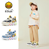 B.Duck小黄鸭童鞋男童运动鞋儿童老爹鞋亮灯中小童潮鞋1028米深蓝24