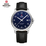 瑞士军表（SWISS MILITARY）瑞士原装进口男表手表商务休闲ETA机芯男女情侣款礼物五年联保 30200.26-数字蓝盘-皮带