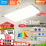 美的（Midea）客厅灯大灯全光谱护眼led吸顶灯现代简约140瓦客厅智控A1包安装