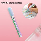 国誉(KOKUYO)双色荧光笔Beetle Tip甲壳虫学生用考试复习重点标记笔 浅绿/浅紫1支 PM-L313-2-1P