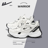 回力女鞋休闲鞋女厚底加绒老爹鞋女秋冬季百搭黑色潮流运动韩版鞋子女 银灰 37