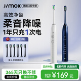 锦美客（JIMOK）德国电动牙刷智能声波套装情侣送男友女友生日礼物套装 生日礼物 白月光【6支刷头+旅行盒】