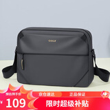 高尔夫GOLF单肩包男士大容量斜挎包男轻便防泼水手机包商务休闲ipad包时尚布包男士挎包5I798342J雅灰