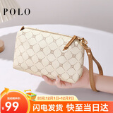 POLO手拿包女士手包大容量印花双层手抓包百搭钱包零钱包生日礼物