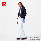 优衣库女装宽松直筒牛仔裤/水洗产品/阔感裤474934 479001 474934/60浅蓝色 34 /175/86A