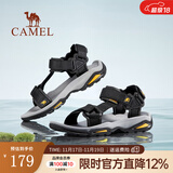 骆驼（CAMEL）凉鞋男 夏季户外沙滩鞋凉鞋防滑涉水平底男鞋 黑色 40