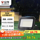 公牛（BULL）LED投光灯户外庭院工厂园林灯露营灯 IP65防水等级50W-6500K白光