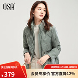 欧莎（OSA）轻薄白色短款小香风羽绒服女秋冬季2025年新款小个子外套 绿色A M