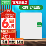 施耐德配电箱 天朗系列暗装家用电箱  空开强电箱 暗装白色门 镜瓷白 双排 24回路