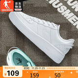 乔丹男鞋板鞋运动鞋皮革面空军一号休闲百搭厚底增高小白鞋