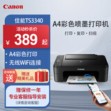 佳能（Canon）MG2541/70/TS3340彩色喷墨打印复印扫描一体机 A4自动双面手机WIFI无线打印机家用学生作业照片 TS3340【异地远程+手机WiFi+照片无边距】 套餐一：单黑打印（