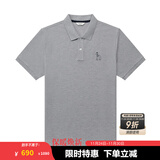 哈吉斯（HAZZYS）男装 夏季男上衣3A抗菌凉感防螨短袖polo衫男ASTZE0CBX72 灰色GE L (175/96A 48)