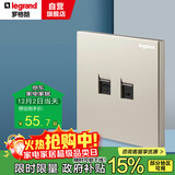 罗格朗（LEGRAND）开关插座面板 仕典米兰金电话电脑（超五类）插座