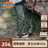 dickies休闲裤 男女同款新复古回潮印花多口袋束口工装裤百搭8 军绿色 28